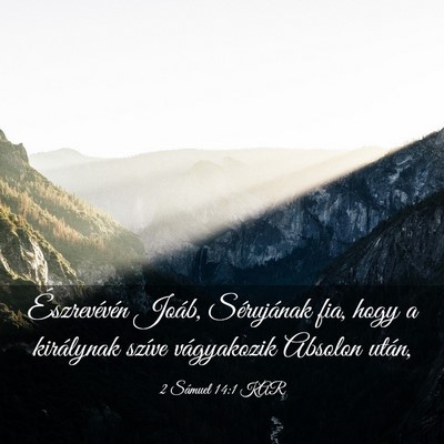 Picture 03 - 2 Sámuel 14:1 KAR - Észrevévén Joáb, Sérujának fia, hogy a - Bible Verse Picture