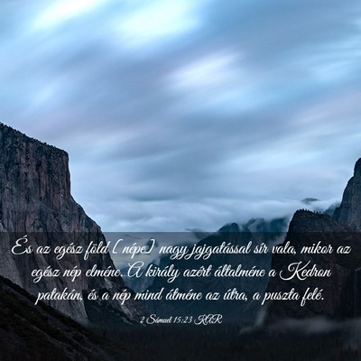 Picture 03 - 2 Sámuel 15:23 KAR - És az egész föld [népe] nagy jajgatással - Bible Verse Picture