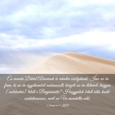 Picture 03 - 2 Sámuel 16:11 KAR - És monda Dávid Abisainak és minden - Bible Verse Picture