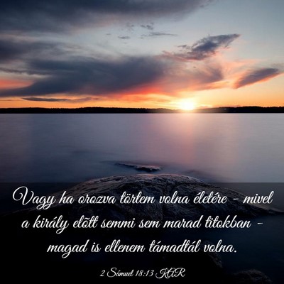Picture 03 - 2 Sámuel 18:13 KAR - Vagy ha orozva törtem volna életére - mivel a - Bible Verse Picture