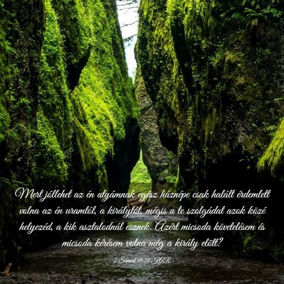 Picture 03 - 2 Sámuel 19:28 KAR - Mert jóllehet az én atyámnak egész háznépe - Bible Verse Picture