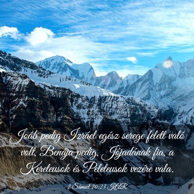 Picture 03 - 2 Sámuel 20:23 KAR - Joáb pedig Izráel egész serege felett való - Bible Verse Picture