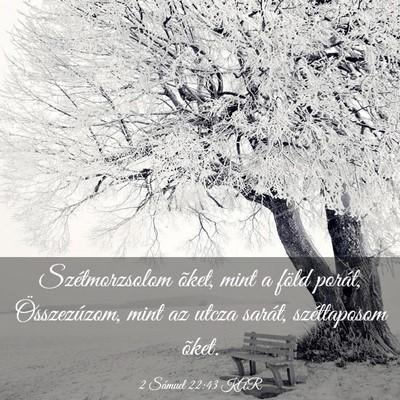 Picture 03 - 2 Sámuel 22:43 KAR - Szétmorzsolom õket, mint a föld porát, - Bible Verse Picture