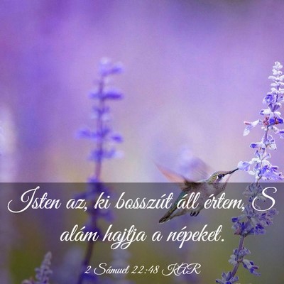 Picture 03 - 2 Sámuel 22:48 KAR - Isten az, ki bosszút áll értem, S alám hajtja - Bible Verse Picture
