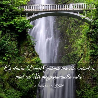 Picture 03 - 2 Sámuel 24:19 KAR - És elméne Dávid Gádnak beszéde szerint, a - Bible Verse Picture