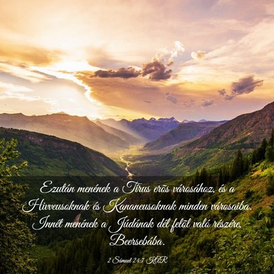 Picture 03 - 2 Sámuel 24:7 KAR - Ezután menének a Tírus erõs városához, és - Bible Verse Picture