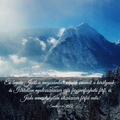 Picture 03 - 2 Sámuel 24:9 KAR - És beadá Joáb a megszámlált népnek számát - Bible Verse Picture