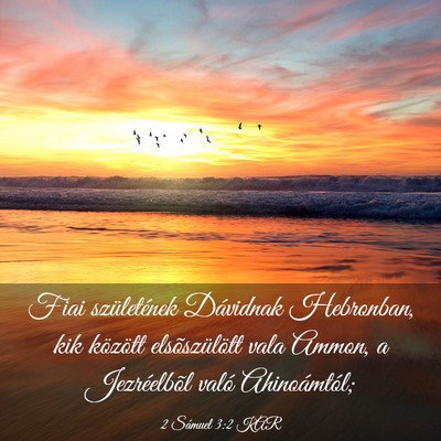 Picture 03 - 2 Sámuel 3:2 KAR - Fiai születének Dávidnak Hebronban, kik - Bible Verse Picture