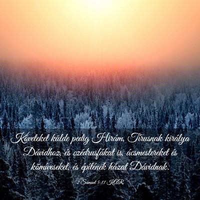 Picture 03 - 2 Sámuel 5:11 KAR - Követeket külde pedig Hirám, Tírusnak - Bible Verse Picture