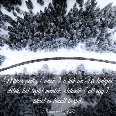 Picture 03 - 2 Sámuel 6:13 KAR - Mikor pedig [azok,] a kik az Úr ládáját - Bible Verse Picture