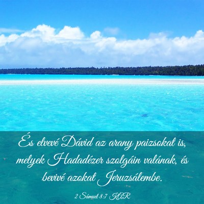 Picture 03 - 2 Sámuel 8:7 KAR - És elvevé Dávid az arany paizsokat is, melyek - Bible Verse Picture