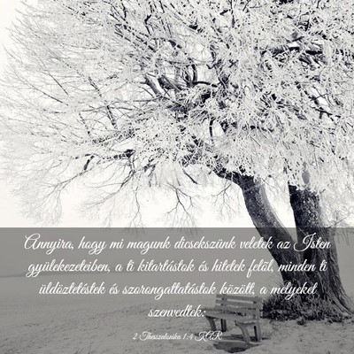 Picture 03 - 2 Thesszalonika 1:4 KAR - Annyira, hogy mi magunk dicsekszünk veletek az - Bible Verse Picture