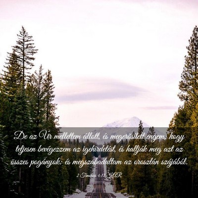 Picture 03 - 2 Timóteus 4:17 KAR - De az Úr mellettem állott, és megerõsített - Bible Verse Picture