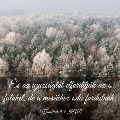 Picture 03 - 2 Timóteus 4:4 KAR - És az igazságtól elfordítják az õ - Bible Verse Picture