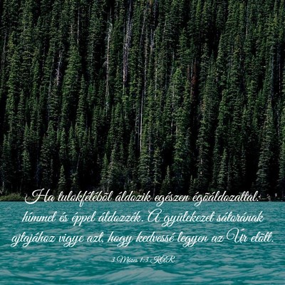 Picture 03 - 3 Mózes 1:3 KAR - Ha tulokfélébõl áldozik egészen - Bible Verse Picture