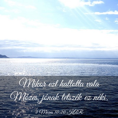 Picture 03 - 3 Mózes 10:20 KAR - Mikor ezt hallotta vala Mózes, jónak tetszék - Bible Verse Picture