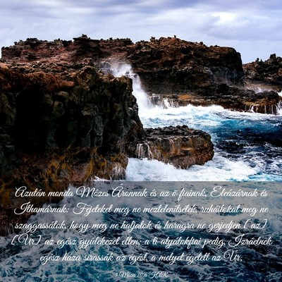 Picture 03 - 3 Mózes 10:6 KAR - Azután monda Mózes Áronnak és az õ fiainak, - Bible Verse Picture