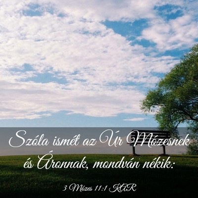 Picture 03 - 3 Mózes 11:1 KAR - Szóla ismét az Úr Mózesnek és Áronnak, - Bible Verse Picture