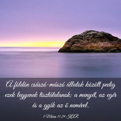Picture 03 - 3 Mózes 11:29 KAR - A földön csúszó-mászó állatok között - Bible Verse Picture