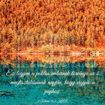 Picture 03 - 3 Mózes 14:2 KAR - Ez legyen a poklos embernek törvénye az õ - Bible Verse Picture