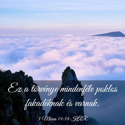 Picture 03 - 3 Mózes 14:54 KAR - Ez a törvénye mindenféle poklos fakadéknak - Bible Verse Picture