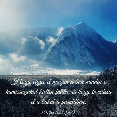 Picture 03 - 3 Mózes 16:22 KAR - Hogy vigye el magán a bak minden õ - Bible Verse Picture