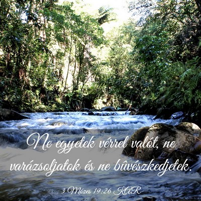 Picture 03 - 3 Mózes 19:26 KAR - Ne egyetek vérrel valót, ne varázsoljatok és - Bible Verse Picture