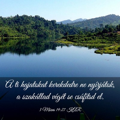 Picture 03 - 3 Mózes 19:27 KAR - A ti hajatokat kerekdedre ne nyírjátok, a - Bible Verse Picture