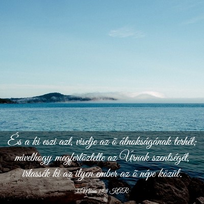 Picture 03 - 3 Mózes 19:8 KAR - És a ki eszi azt, viselje az õ álnokságának - Bible Verse Picture