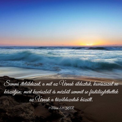 Picture 03 - 3 Mózes 2:11 KAR - Semmi ételáldozat, a mit az Úrnak áldoztok, - Bible Verse Picture