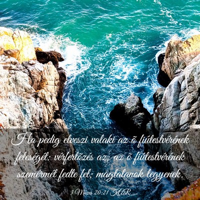Picture 03 - 3 Mózes 20:21 KAR - Ha pedig elveszi valaki az õ fiútestvérének - Bible Verse Picture