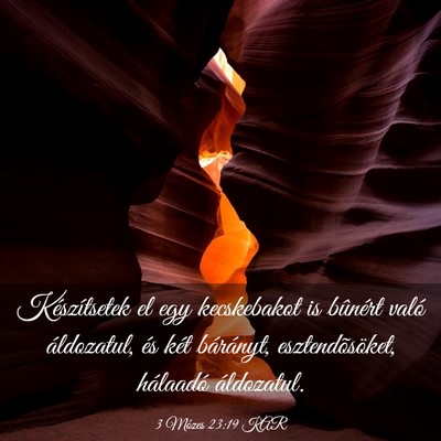 Picture 03 - 3 Mózes 23:19 KAR - Készítsetek el egy kecskebakot is bûnért - Bible Verse Picture