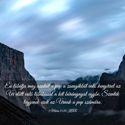 Picture 03 - 3 Mózes 23:20 KAR - És lóbálja meg azokat a pap a zsengékbõl - Bible Verse Picture