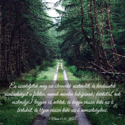 Picture 03 - 3 Mózes 25:10 KAR - És szenteljétek meg az ötvenedik esztendõt, - Bible Verse Picture