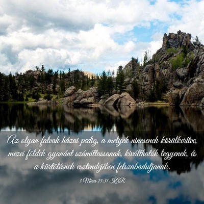 Picture 03 - 3 Mózes 25:31 KAR - Az olyan falvak házai pedig, a melyek nincsenek - Bible Verse Picture