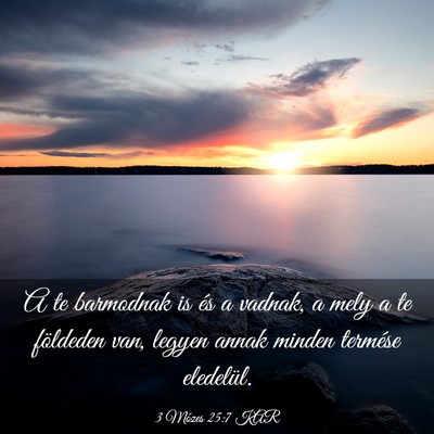 Picture 03 - 3 Mózes 25:7 KAR - A te barmodnak is és a vadnak, a mely a te - Bible Verse Picture