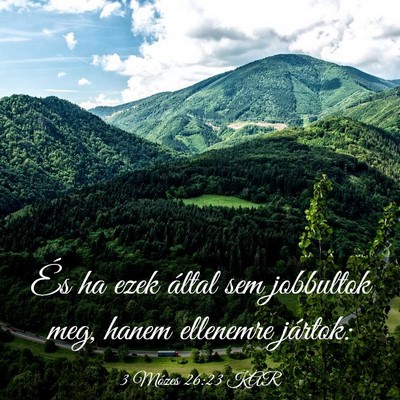 Picture 03 - 3 Mózes 26:23 KAR - És ha ezek által sem jobbultok meg, hanem - Bible Verse Picture