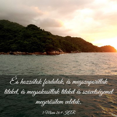 Picture 03 - 3 Mózes 26:9 KAR - És hozzátok fordulok, és megszaporítlak - Bible Verse Picture