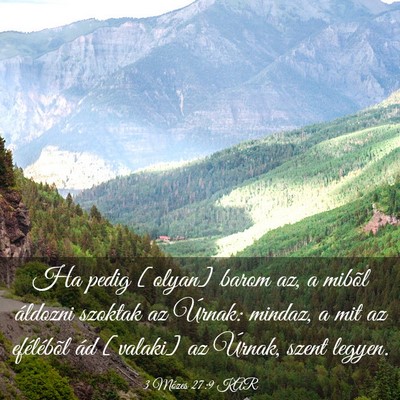 Picture 03 - 3 Mózes 27:9 KAR - Ha pedig [olyan] barom az, a mibõl áldozni - Bible Verse Picture