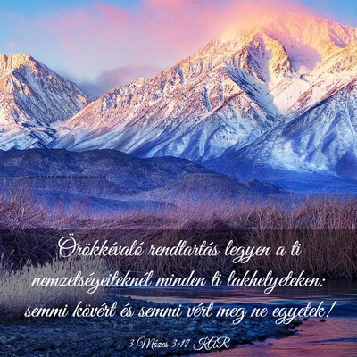 Picture 03 - 3 Mózes 3:17 KAR - Örökkévaló rendtartás legyen a ti - Bible Verse Picture