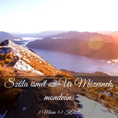Picture 03 - 3 Mózes 4:1 KAR - Szóla ismét az Úr Mózesnek, - Bible Verse Picture