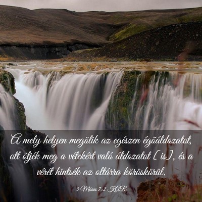 Picture 03 - 3 Mózes 7:2 KAR - A mely helyen megölik az egészen - Bible Verse Picture