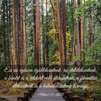 Picture 03 - 3 Mózes 7:37 KAR - Ez az egészen égõáldozatnak, az - Bible Verse Picture
