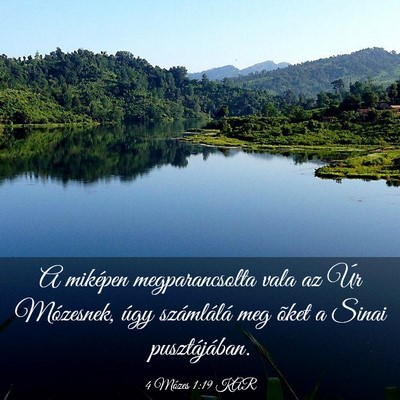 Picture 03 - 4 Mózes 1:19 KAR - A miképen megparancsolta vala az Úr Mózesnek, - Bible Verse Picture
