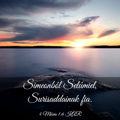 Picture 03 - 4 Mózes 1:6 KAR - Simeonból Selúmiel, Surisaddainak - Bible Verse Picture