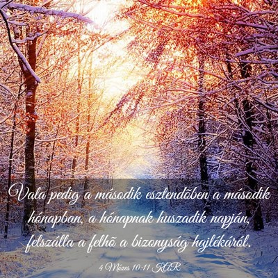 Picture 03 - 4 Mózes 10:11 KAR - Vala pedig a második esztendõben a második - Bible Verse Picture