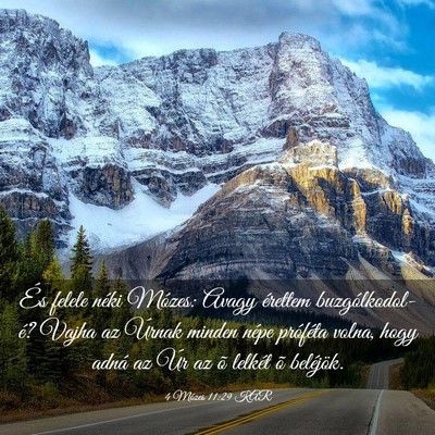 Picture 03 - 4 Mózes 11:29 KAR - És felele néki Mózes: Avagy érettem - Bible Verse Picture