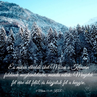 Picture 03 - 4 Mózes 13:18 KAR - És mikor elküldé õket Mózes a Kanaán - Bible Verse Picture