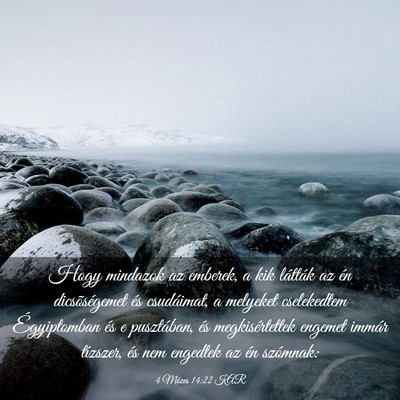 Picture 03 - 4 Mózes 14:22 KAR - Hogy mindazok az emberek, a kik látták az én - Bible Verse Picture
