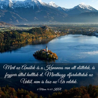 Picture 03 - 4 Mózes 14:43 KAR - Mert az Amálek és a Kananeus van ott - Bible Verse Picture